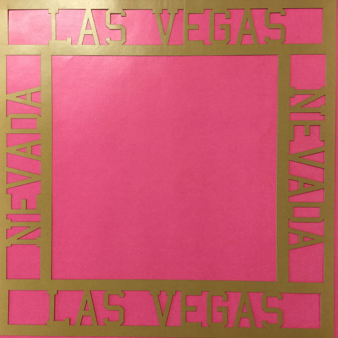 Page Frame LAS VEGAS NEVADA Brown 12"x12" Scrapbook Overlay Scrapbooksrus