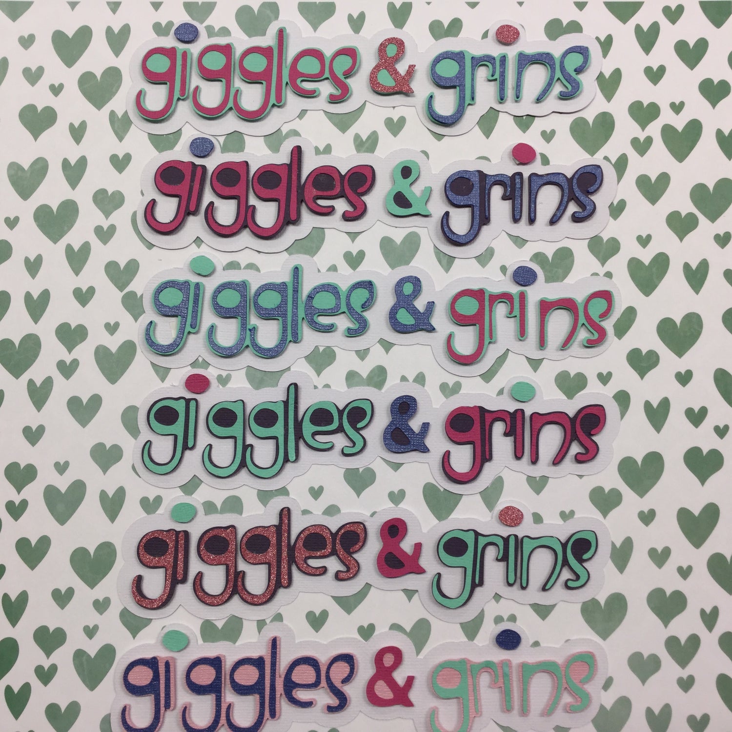 GIGGLES &amp; GRINS Custom Scrapbook Die Cut Embellishment Scrapbooksrus 