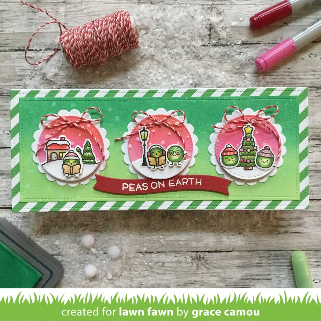 Lawn Fawn PEAS ON EARTH Holiday Clear Stamps