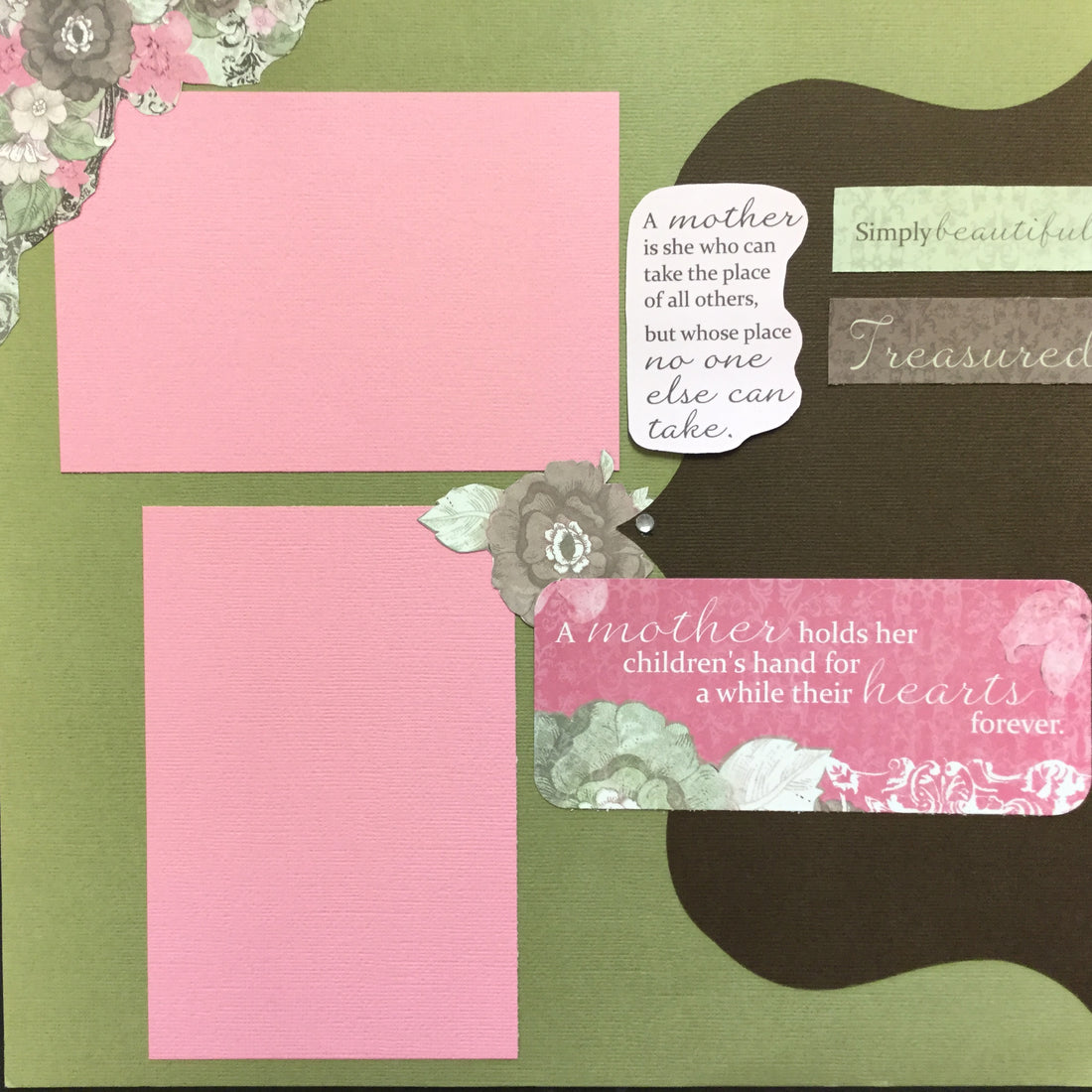 Premade YOU ARE BEAUTIFUL (2) 12”X12” Scrapbook Pages Scrapbooksrus