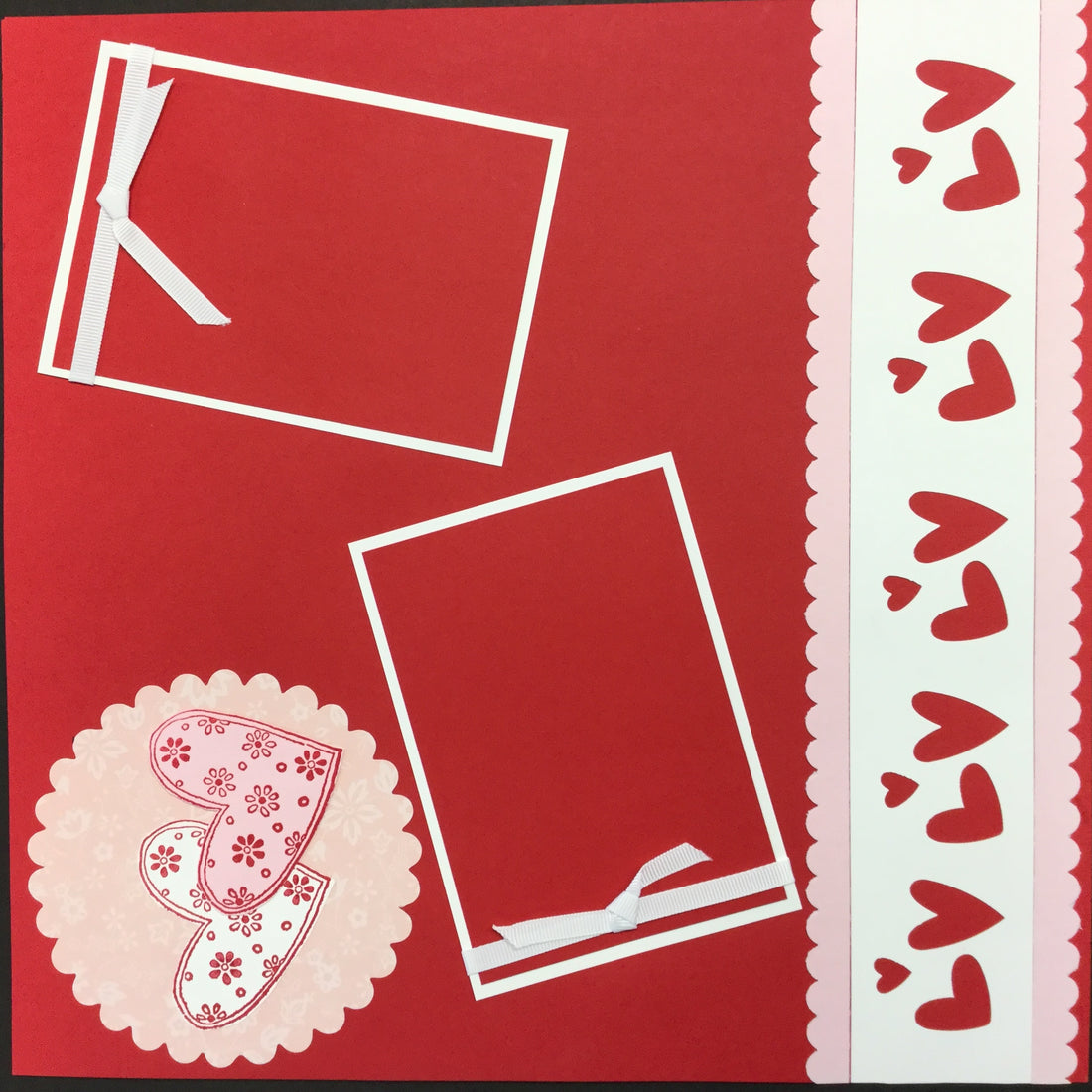 $5.00 Premade Pages LOVE (2) 12"X12" Scrapbook Pages Scrapbooksrus