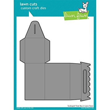 Lawn Fawn Lawn Cuts SCALLOPED TREAT BOX Custom Craft Die 1pc