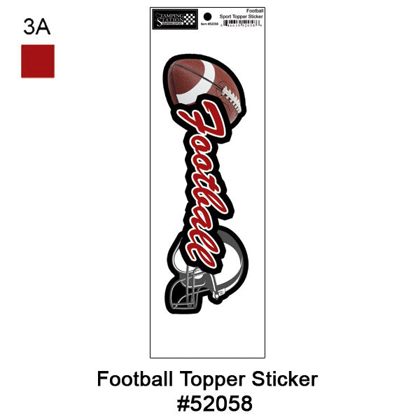 FOOTBALL Sport Topper Sticker Red Scrapbooksrus 