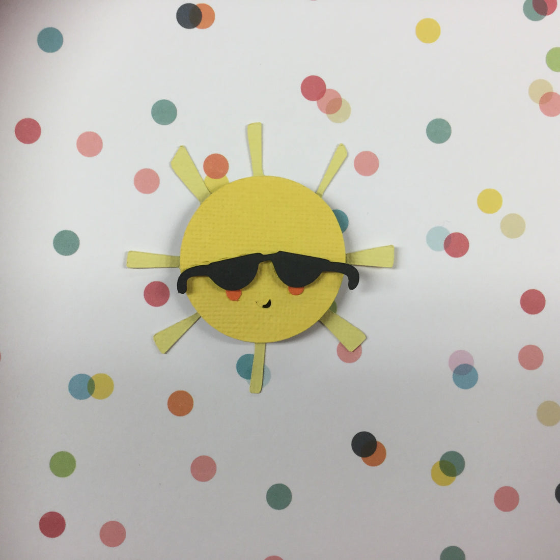 Cool SUN with SUNGLASSES Scrapbook Die Cuts Scrapbooksrus 