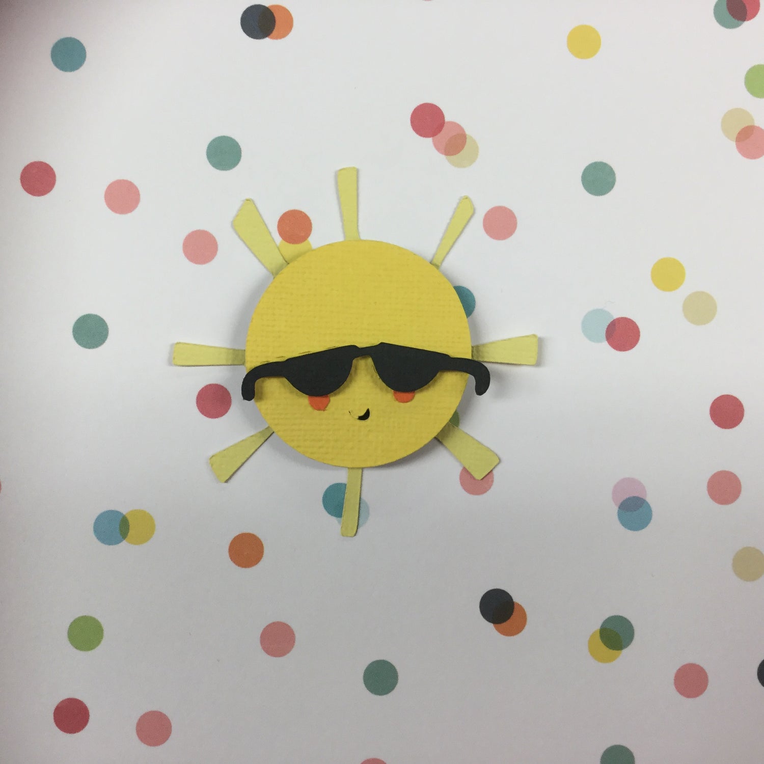 Cool SUN with SUNGLASSES Scrapbook Die Cuts Scrapbooksrus 