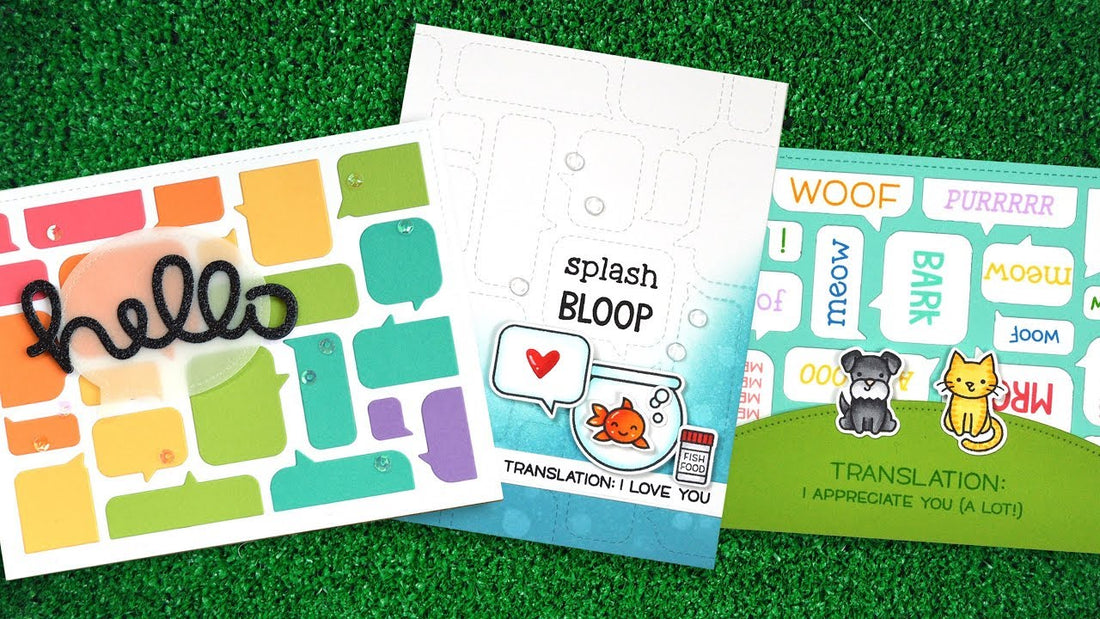 Lawn Fawn CRITTER CHATTER Clear Stamps 38pc Scrapbooksrus