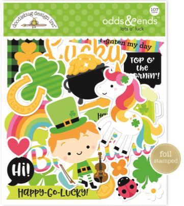 Doodlebug Lots O’Luck ODDS &amp; ENDS Diecuts 107pc Scrapbooksrus 