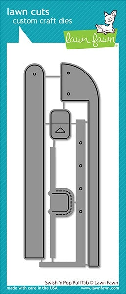 Lawn Cuts SWISH N POP PULL TAB Custom Craft Dies 5pc Scrapbooksrus