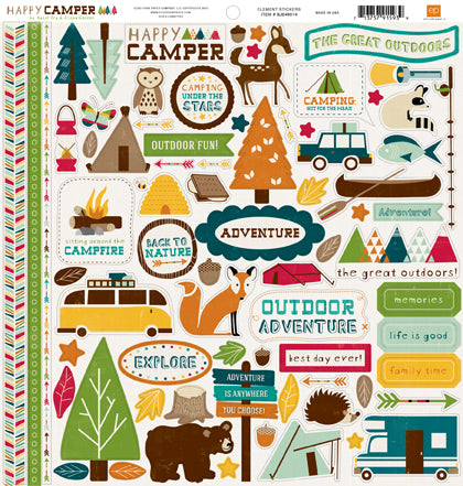 Echo Park HAPPY CAMPER 12”x12” 13pc COLLECTION KIT Scrapbooksrus 