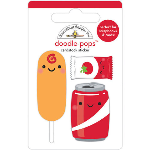 Doodlebug Fun At The Park LET’S KETHCUP Doodle-Pops 3D Stickers Scrapbooksrus 