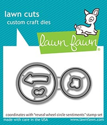 Lawn Cuts REVEAL WHEEL CIRCLE SENTIMENTS Custom Craft Die 5pc Scrapbooksrus 