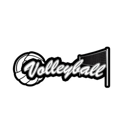 VOLLEYBALL Net Sport Topper Sticker 3”x10” 1pc