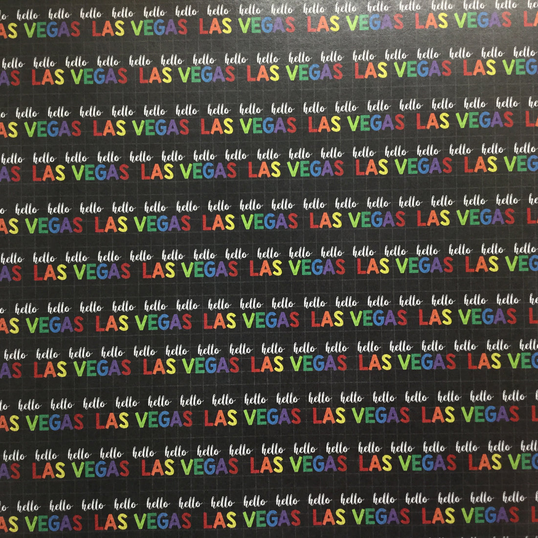 HELLO LAS VEGAS 12"x12" Travel Scrapbook Paper Scrapbooksrus