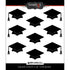 Scrapbook Customs GRADUATION CAP Stickers 9pc Scrapbooksrus 