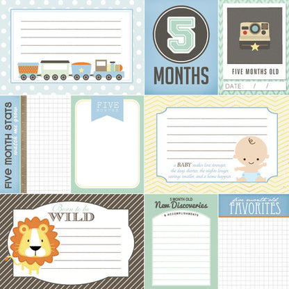 BABY’S FIRST YEAR DS Journal 12X12 Boy Paper Kit