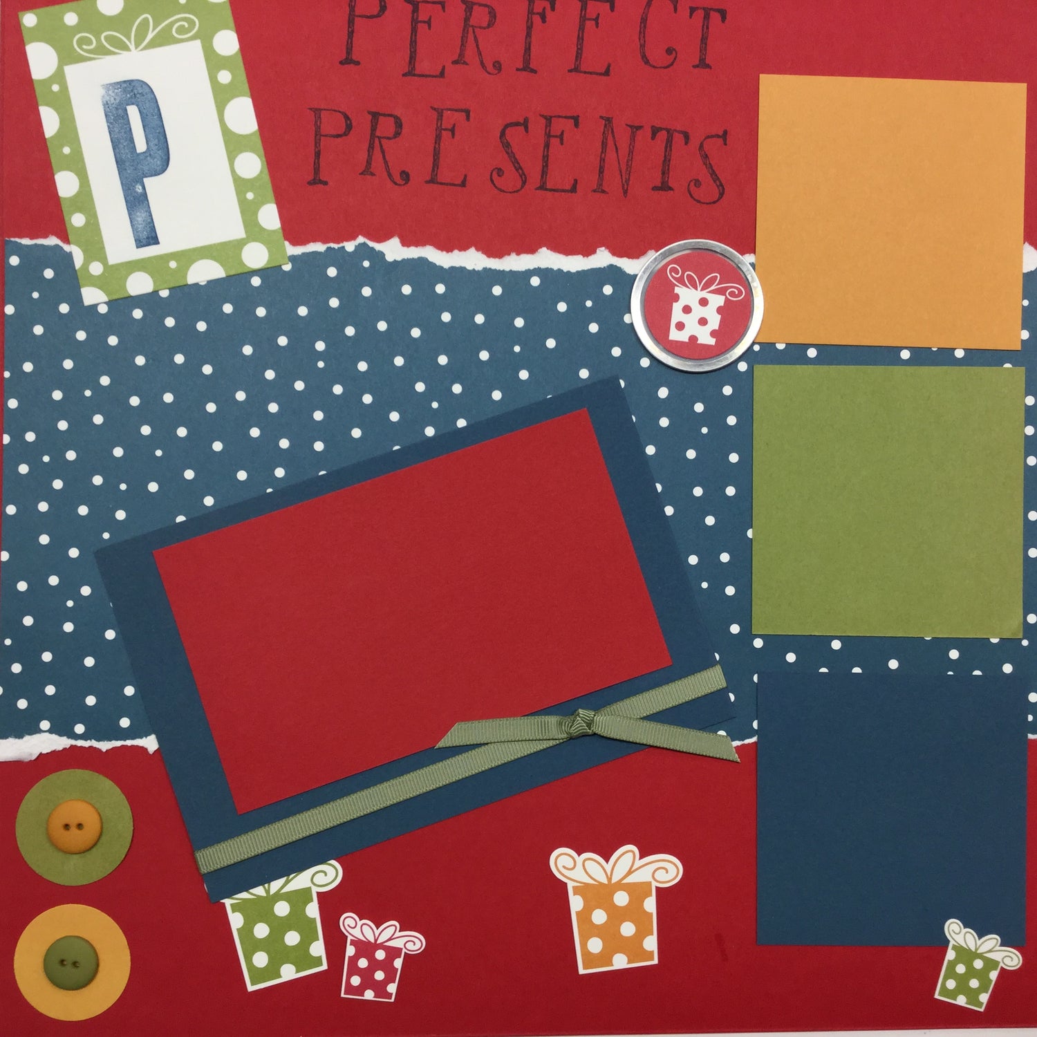 Premade Page PERFECT PRESENTS (2) 12X12 Scrapbook @Scrapbooksrus 