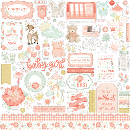 Echo Park IT’S A GIRL 12&quot;X12&quot; Collection Kit Scrapbooksrus 