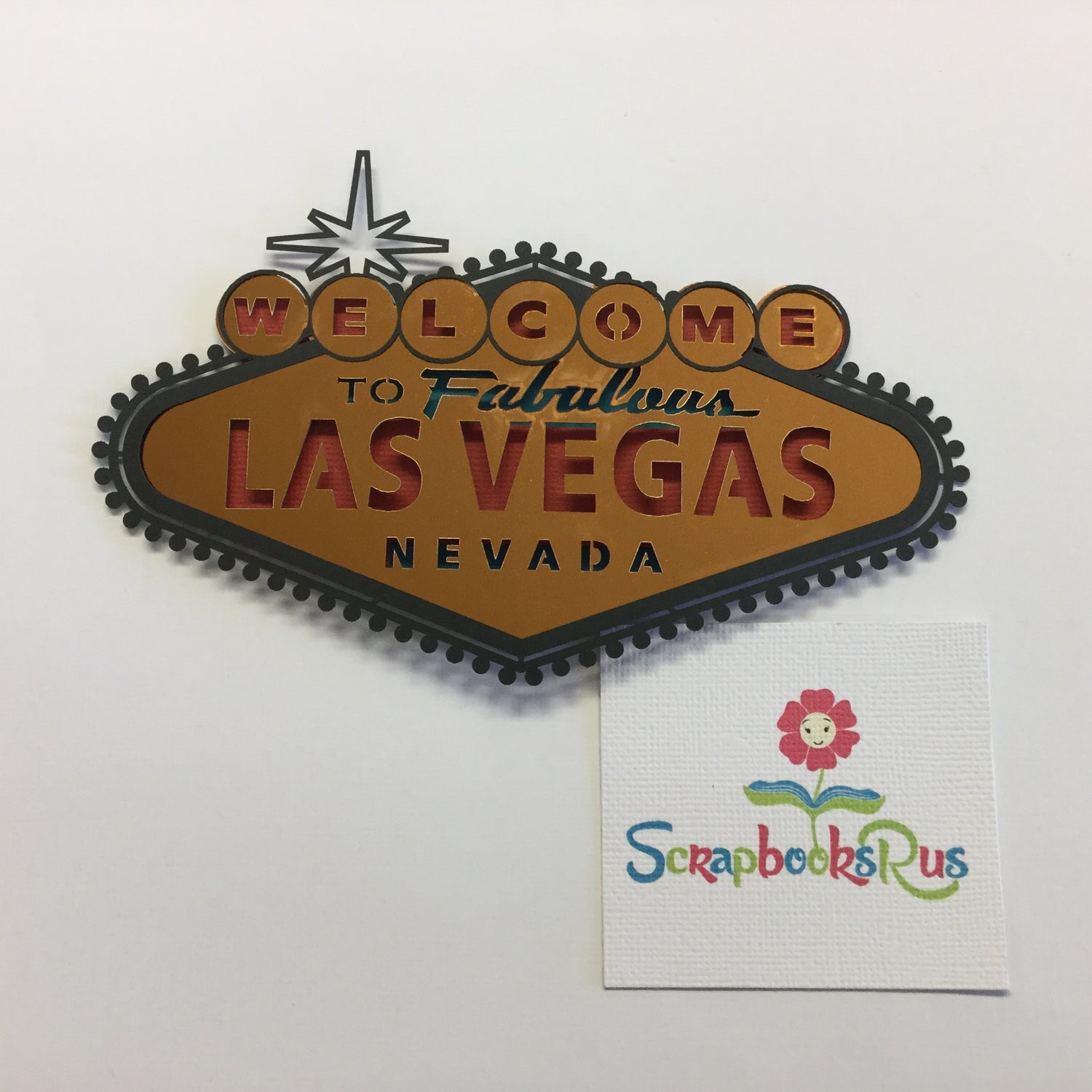 WELCOME LAS VEGAS SIGN COPPER LasVegas Laser Cut Diecut