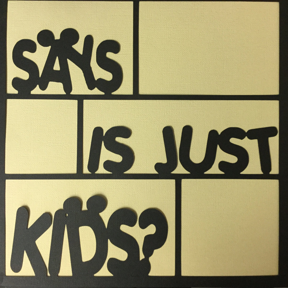 Page Frame WHO SAYS DISNEY BLACK 12"x12" Scrapbook Overlay Scrapbooksrus