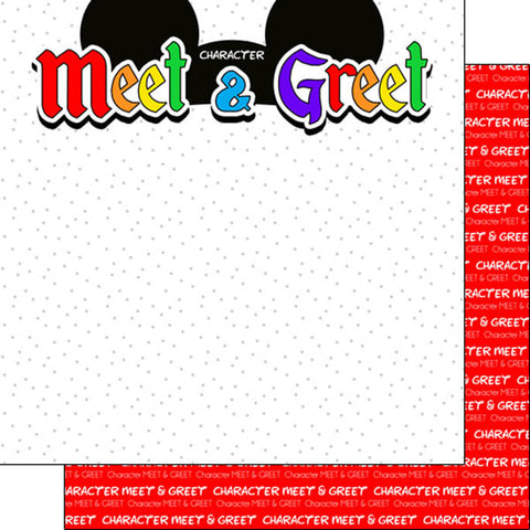Disney CHARACTER MEET & GREET- EARS DS 12"X12" Paper Scrapbooksrus 