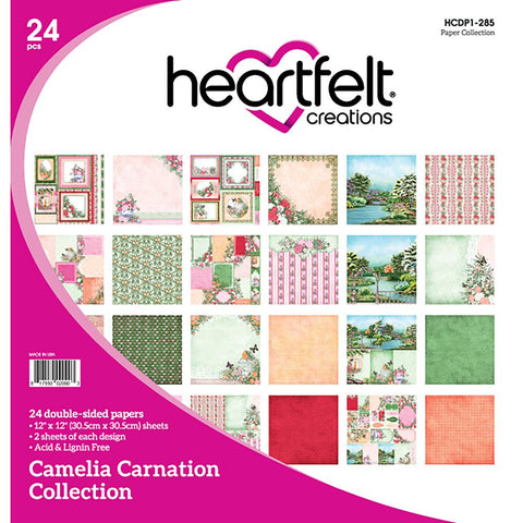 Heartfelt Creations CAMELIA CARNATION COLLECTION 12"X12" Paper Pad