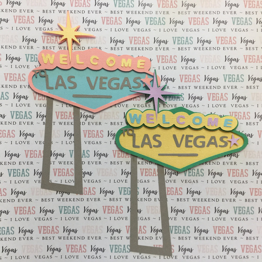 WELCOME TO LAS VEGAS SIGN Las Vegas Scrapbook Diecut Scrapbooksrus