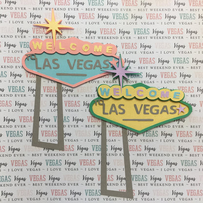 WELCOME TO LAS VEGAS SIGN Las Vegas Scrapbook Diecut Scrapbooksrus 