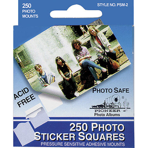 Pioneer Photo Sticker Squares 1/2&quot; 250pc Self Adhesive Mount