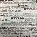 NEVADA POSTAGE MAP - GREEN Double Sided 12"X12" Scrapbook Travel Paper Scrapbooksrus 