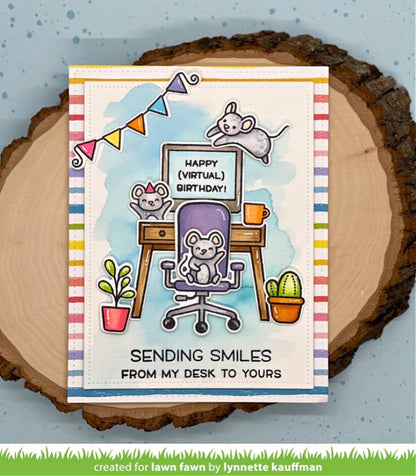 Lawn Fawn VIRTUAL FRIENDS ADD-ON Clear Stamps and Die Set Scrapbooksrus 