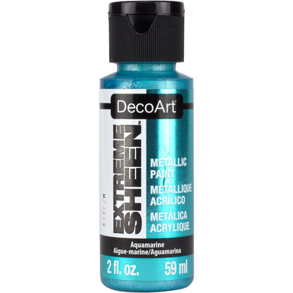 DecoArt Extreme Sheen AQUAMARINE Metallic Acrylic Paint Scrapbooksrus 