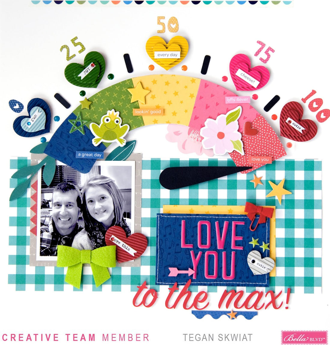 Bella Blvd Earth HEART HUGS 7 pc. Scrapbooksrus