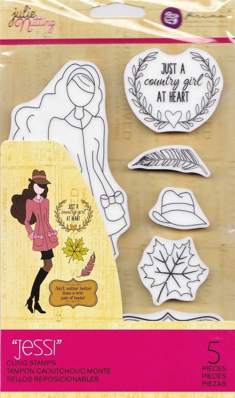 Prima Julie Nutting Cling Mount JESSI DOLL Rubber Stamp 913236 Scrapbooksrus