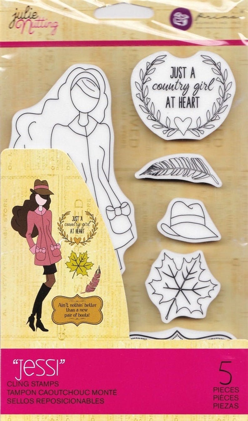 Prima Julie Nutting Cling Mount JESSI DOLL Rubber Stamp 913236 Scrapbooksrus 