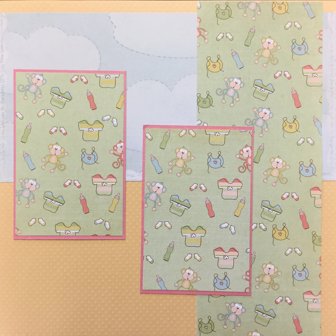 Premade Scrapbook Page NEWBORN BABY (2) 12"x12" Layout Scrapbooksrus
