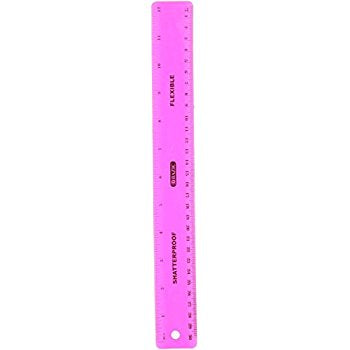 Basic RULER PINK 12" Shatter Resistant