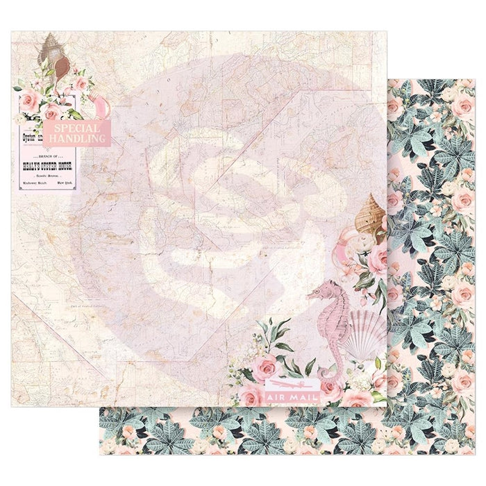 Prima Golden Coast GOLDEN HEART 12X12 Scrapbook Paper