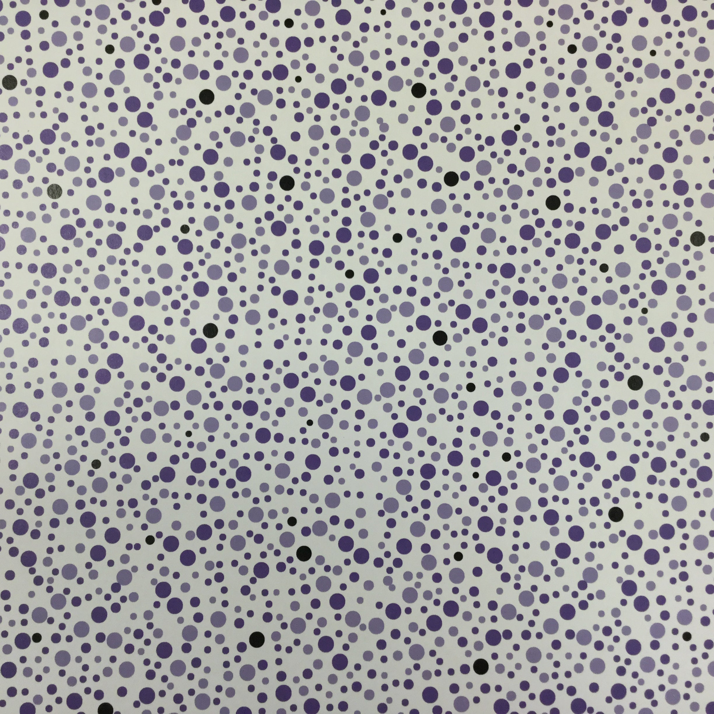 Scrapbook Customs Retro Dots PURPLE &amp; BLACK 12X12 Scrapbook Paper Scrapbooksrus 