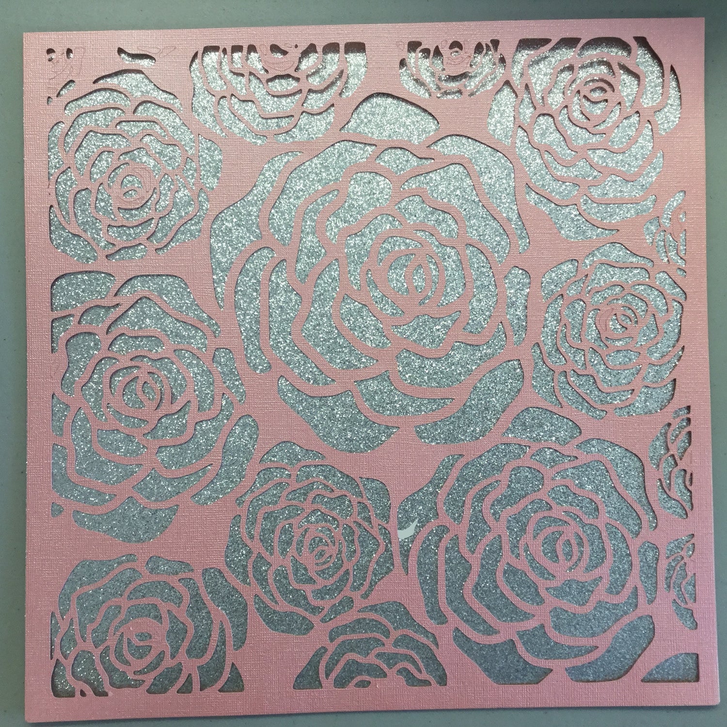 Page Frame ROSES Bling IN THE PINK 12&quot;x12&quot; Scrapbook Overlay