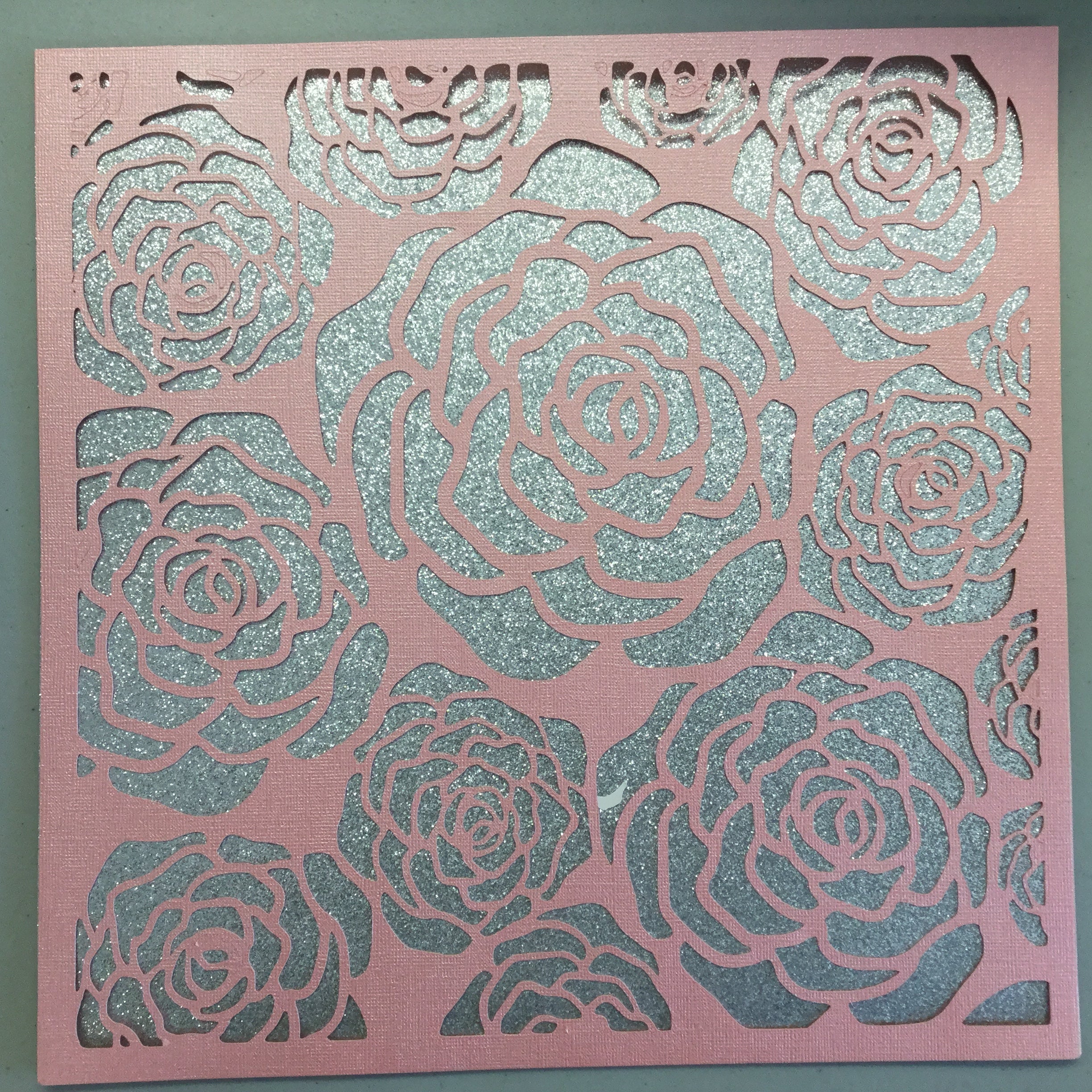 Page Frame ROSES Bling IN THE PINK 12&quot;x12&quot; Scrapbook Overlay