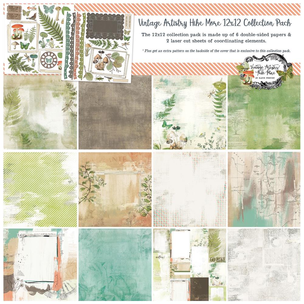 49 and Market Vintage Artistry HIKE MORE 12x12 Collection Paper Pack Scrapbooksrus 