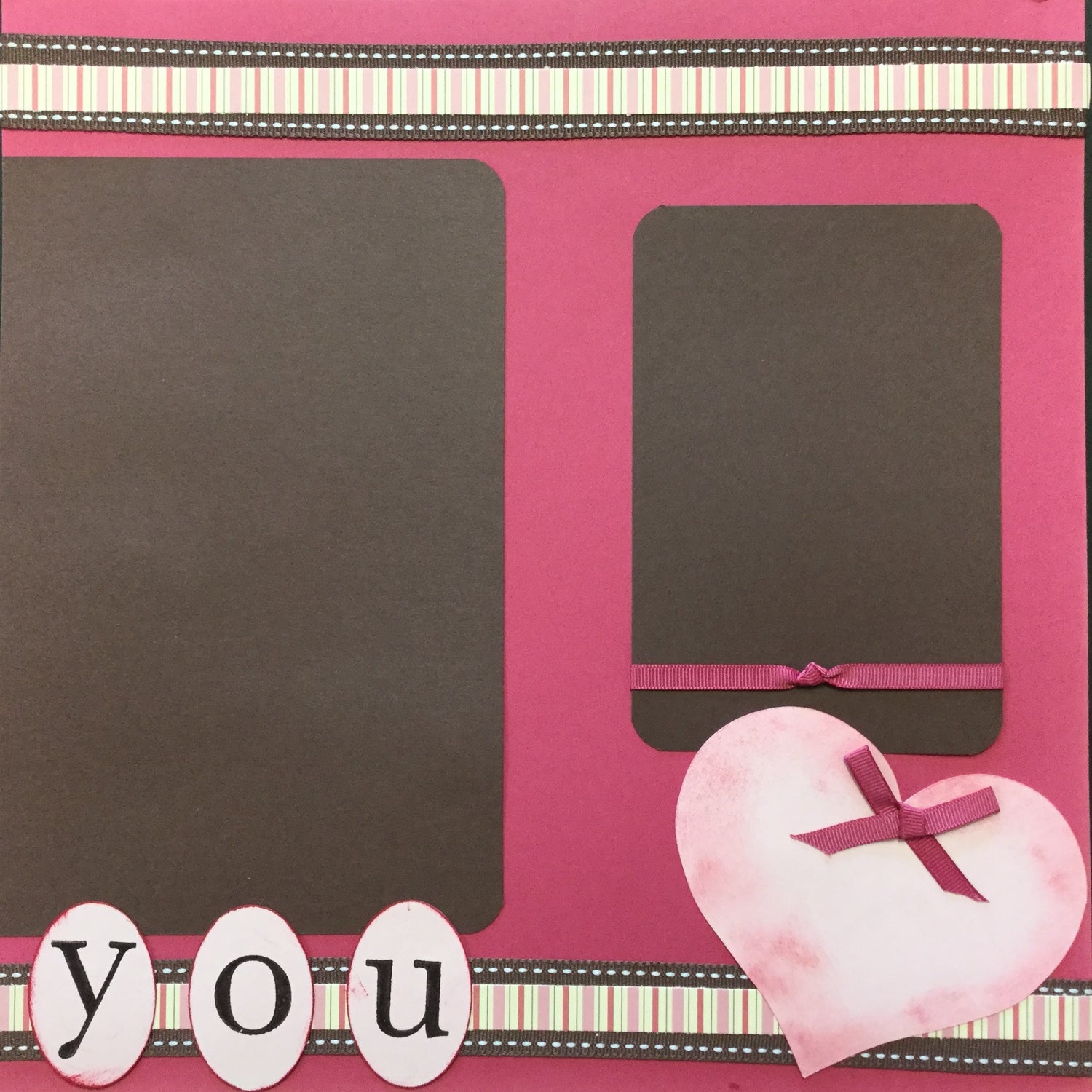 Premade Pages ME &amp; YOU 12&quot;X12&quot; (2) Scrapbook Pages Scrapbooksrus 