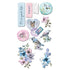 Prima WATERCOLOR FLORAL  Puffy Stickers 12pc Scrapbooksrus 