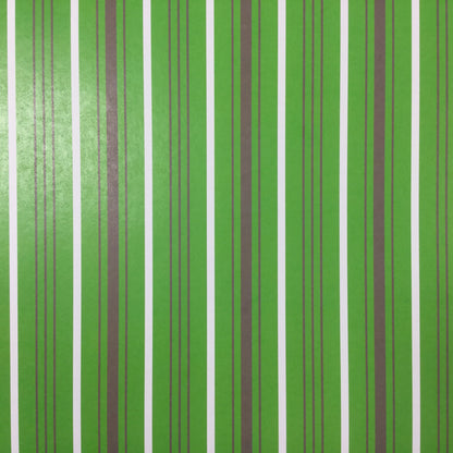 Scrapbook Customs Candy Cane Stripe GREEN &amp; BROWN 12X12 Scrapbook Paper Scrapbooksrus 