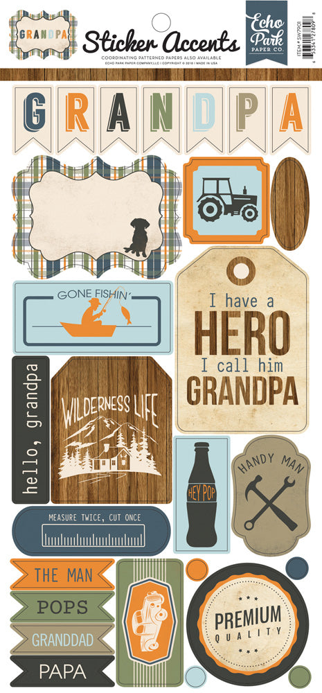 Echo Park Sticker Accents Grandpa