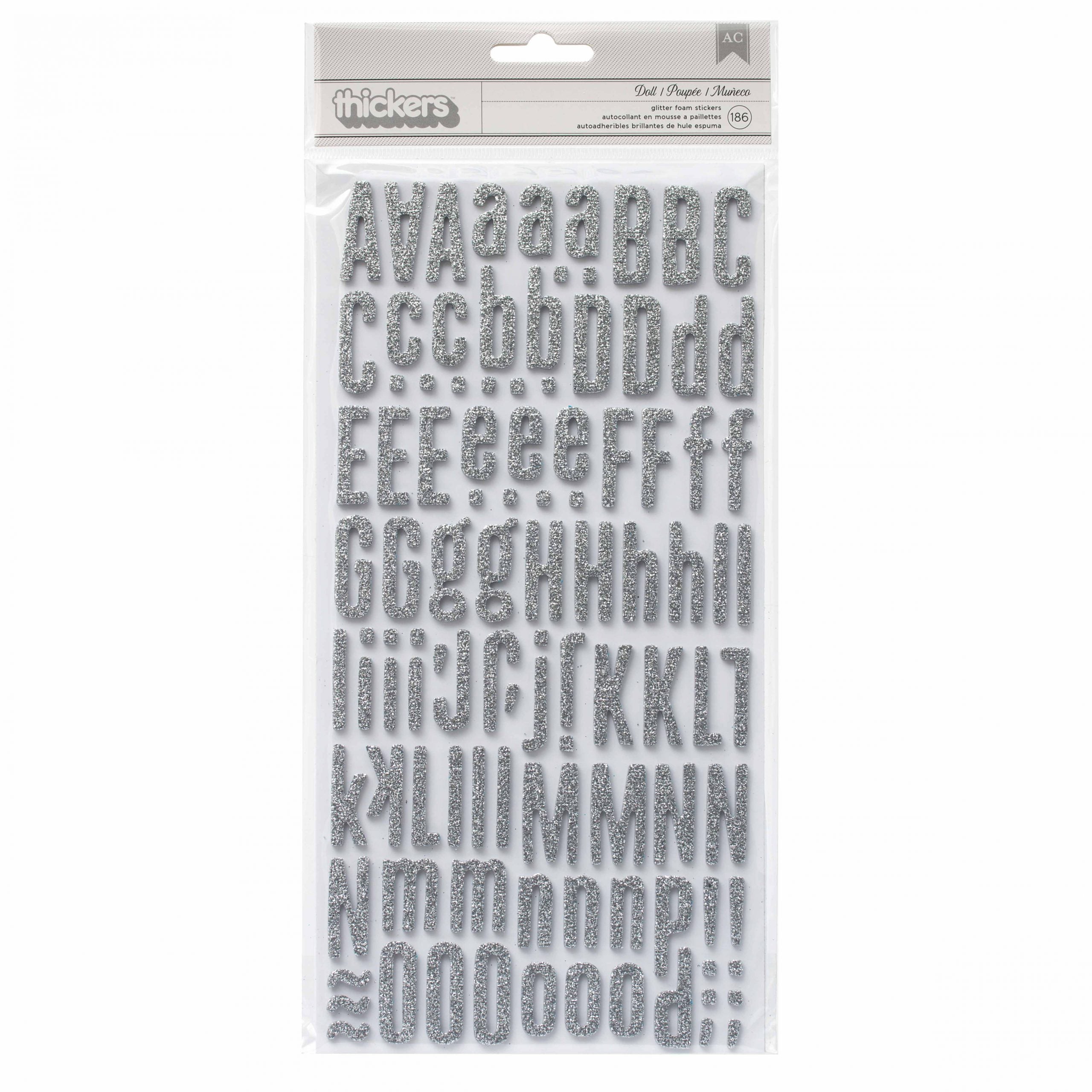 American Crafts Thickers DOLL Glitter Foam Stickers Scrapbooksrus 