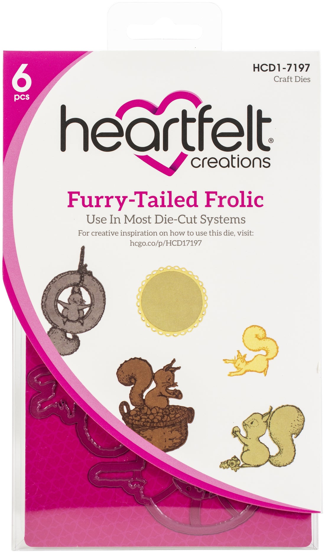 Heartfelt Creations FURRY-TAILED FROLIC Cling Stamp and Die Set Scrapbooksrus 