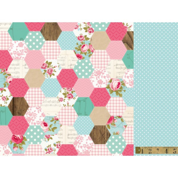 Kaisercraft Miss Betty SEWING 12&quot;X12&quot; Hexagon Paper Scrapbooksrus