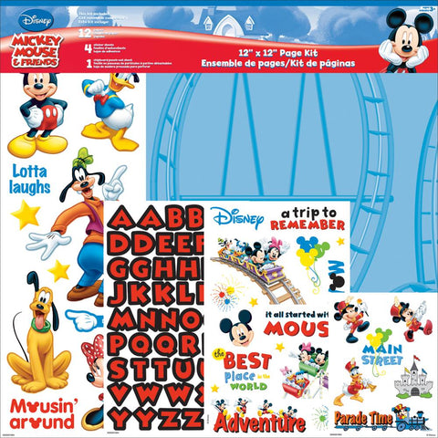 Disney MICKEY MOUSE & FRIENDS 12”x12” Scrapbook Page Kit
