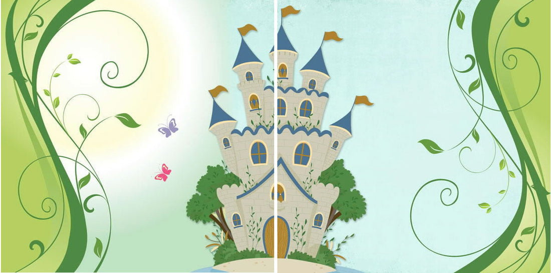 Disney FAIRYTALE CASTLE 12"X12" Scrapbook 2 Paper Sheet - Scrapbooksrus